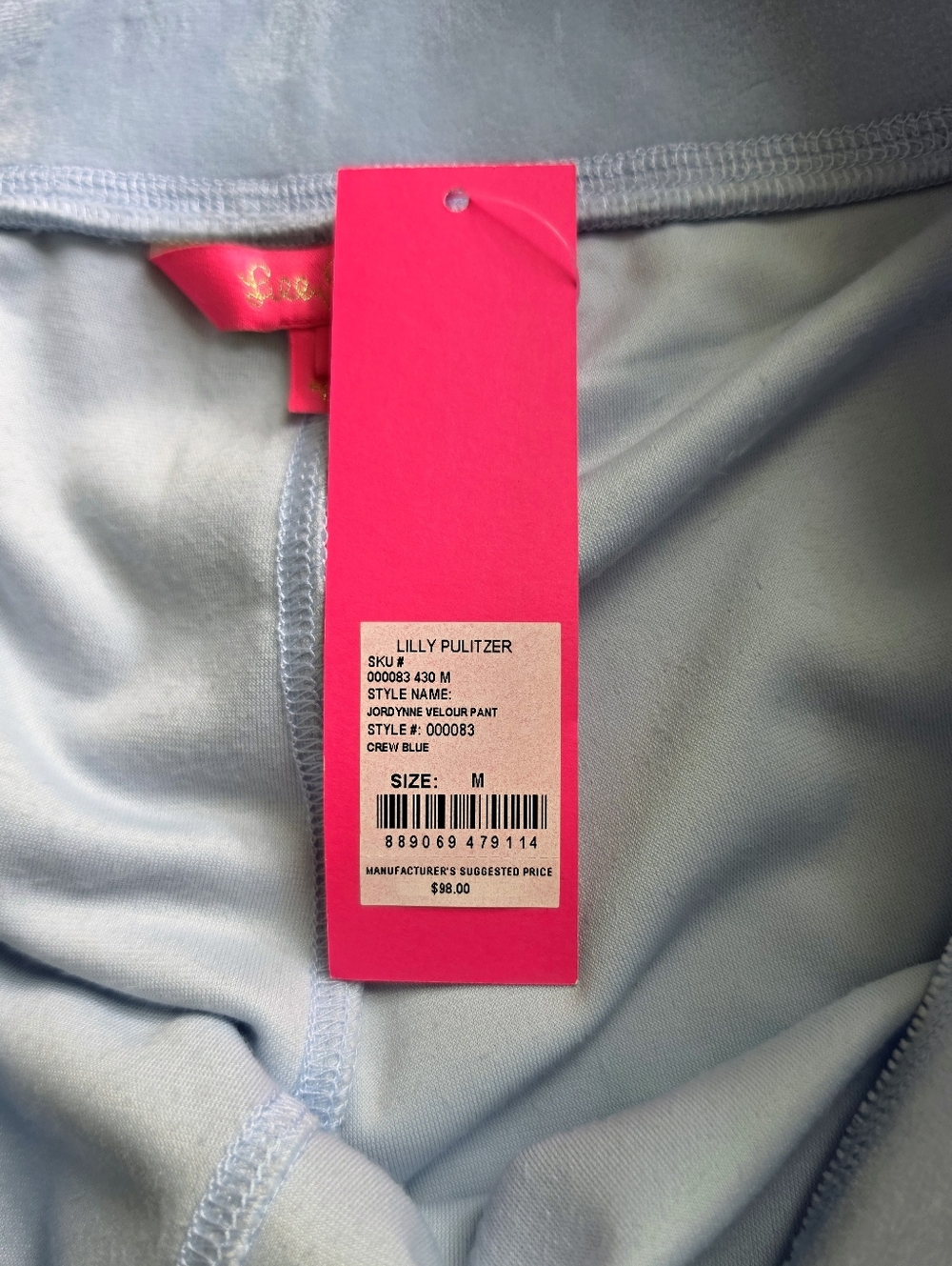 NWT Lilly Pulitzer Pale Blue Velour Jacket & Sweatpant Set - Picture 15 of 16